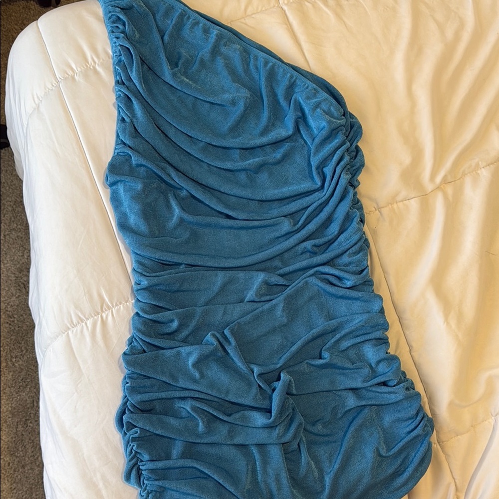 Princess Polly Blue One Shoulder Dress